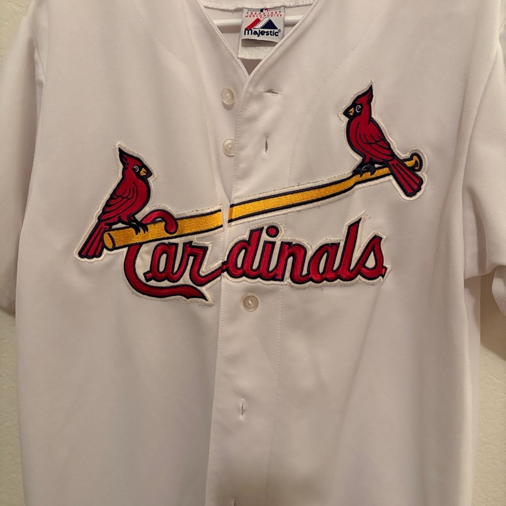 Majestic White and Red Cardinals Jersey